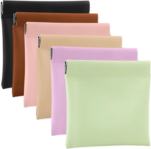 Miniatura 9 de BUSOHA Pequeña bolsa de maquillaje para bolso, mini bolsas de cosméticos portátiles para mujeres, monedero, lápiz labial, organizador de accesorios