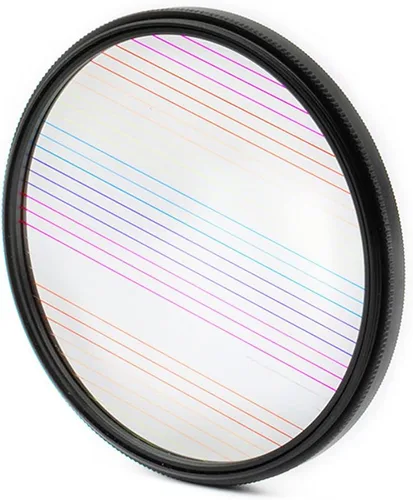 Miniatura 10 de Filtro de lente de prisma 77 mm Filtro de resplandor estelar Efecto de destello de lente anamórfica Filtro de accesorios de película (rayos arcoíris)