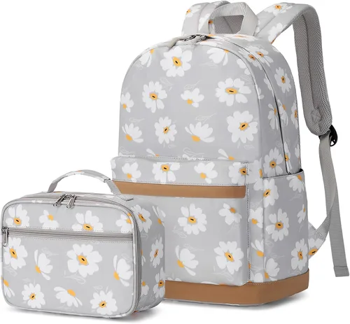 Miniatura 21 de 3 piezas de mochila con estampado de margaritas para niños, mochila de escuela primaria, mochila para estudiantes de primaria, mochila para Negro