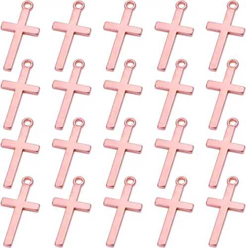 Miniatura 7 de Shapenty Dijes pequeños de metal con dije de cruz para aretes, pulsera, collar, llavero, tiradores de cremallera, joyería para hacer manualidades