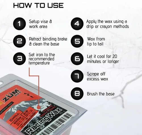 Miniatura 2 de ZUMWax - Cera de cerámica nórdica para esquí, snowboard y esquí, 4.94 oz, temperatura fría, duradera, sin PFAS. Fabricado con cerámica ecológica