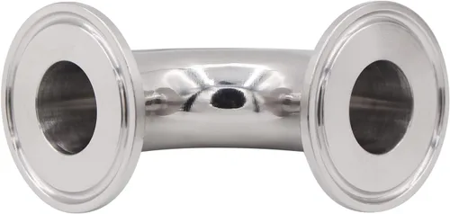 Miniatura 4 de DERNORD Paquete de 2 tubos de 1 "OD codo de 90 grados de montaje de tubería sanitaria SS304 Tri Clamp 1.5 pulgadas
