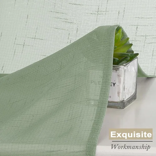 Miniatura 3 de Aiyufeng Niveles transparentes de lino verde 45 pulgadas