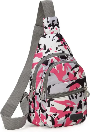Miniatura 8 de EVANCARY - Mochila pequeña tipo bandolera para mujeres y hombres, mochila de pecho tipo bandolera para viajes, senderismo y actividades al aire