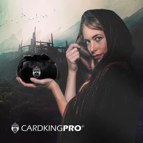 Miniatura 2 de CardKingPro Bolsas para Dados Inmensos con Bolsillos - Negro - Capacidad para más de 150 Dados - Ideal para Acaparadores de Dados [Diseño Patentado]
