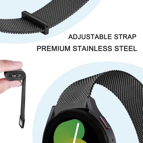 Miniatura 3 de Amzpas Bandas de metal compatibles con Samsung Galaxy Watch 7 Band 1.575 in 1.732 in, Galaxy Watch FE 1.575 pulgadas, 0.787 pulgadas, correa