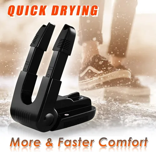 Miniatura 3 de Secador de botas con temporizador, calentador de calor para botas de trabajo, guantes, pies sudorosos, tenis, secadora portátil con estante plegable