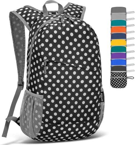 Miniatura 16 de ZOMAKE Mochila ligera y plegable, mochila pequeña para senderismo, resistente al agua, bolsa de día para viajes (azul oscuro)