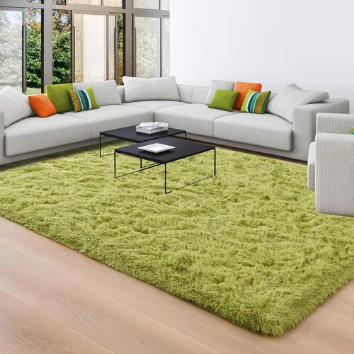 Miniatura 67 de Foxmas - Alfombra para centro de habitación, esponjosa y ultrasuave, para dormitorio, habitación de los niños, habitación del bebé, afelpada, Azul