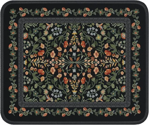 Miniatura 23 de iCasso Alfombrilla de mouse estética pequeña con diseño floral, mini alfombrilla de mouse portátil rosa, antideslizante y cómoda, de tela para mouse