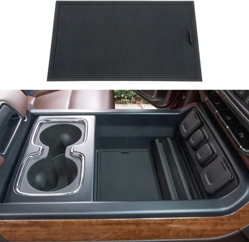 JKCOVER Tapa de Compartimiento Organizador de Consola Central Compatible con Sierra 1500 2500HD 3500HD Denali Silverado Bolsillo Secreto Oculto Tapa