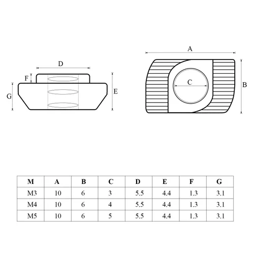Miniatura 4 de 160 piezas de tuercas T de la serie 2020, tuerca de fijación M3 M4 M5 T para perfil de aluminio