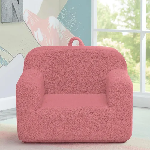 Miniatura 3 de Delta Children Silla Sherpa Cozee - Silla de espuma para niños de 18 meses en adelante, color rosa 2-Rosa