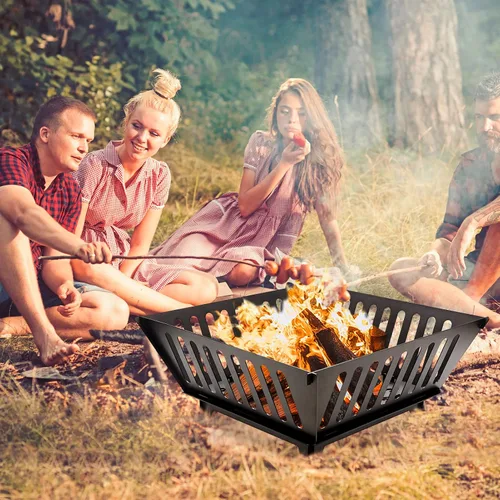 Miniatura 6 de Fogata de 25 pulgadas para exteriores y exteriores, portátil, estufa de leña para barbacoa, camping, hoguera, patio trasero, jardín, pícnic, patio