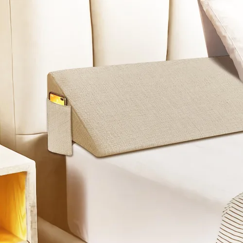 Almohada de cuña de cama para cabecero, almohada de cuña de colchón para cama individual/XL, relleno de espacio de cama, cierra el espacio (0-12
