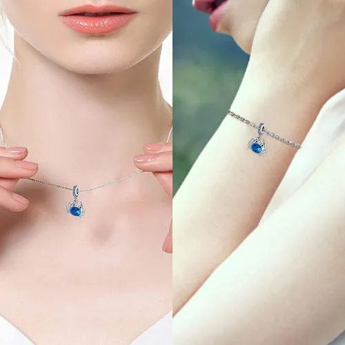 Miniatura 32 de LNQOBU Happy Life - Colgante para pulseras de abalorios, plata de ley 925 para mujer (con un espaciador de cuentas)