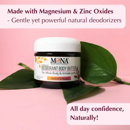 Miniatura 8 de MONA Desodorante natural para todo el cuerpo y partes íntimas, crema desodorante para mujeres, hombres y adolescentes, sin aluminio, bicarbonato