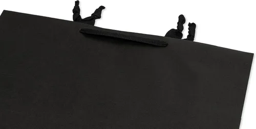 Miniatura 8 de Prime Line Packaging Bolsas de regalo negras, bolsas de papel kraft con asas para compras, pequeñas empresas, boutiques, venta al por menor
