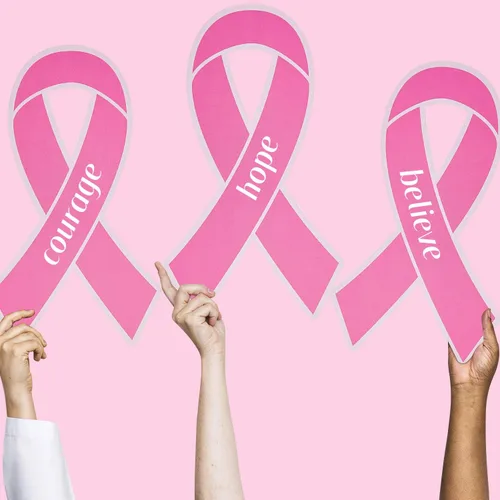 Miniatura 4 de Cintas de papel de concienciación sobre el cáncer de mama de color rosa de 7.1 in para suministros de eventos públicos y sociales para mujeres