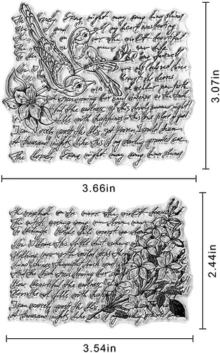 Miniatura 2 de Sellos transparentes de pájaros sobre flores para hacer tarjetas, álbumes de recortes, decoración de bricolaje, sentimientos, palabras, sello