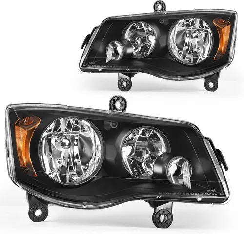 Miniatura 9 de DWVO Conjunto de faros delanteros compatible con Dodge Caravan/Grand Caravan 1996-1999 / Chrysler Town and Country 96-99/1996 1997 1998 1999
