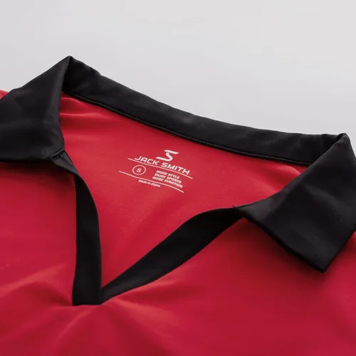 Miniatura 4 de JACK SMITH Polo de golf de manga larga para mujer, cuello en V, atlético, para tenis, absorbe la humedad