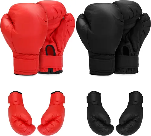 2 pares de guantes de boxeo para hombres y mujeres, guantes de entrenamiento de boxeo adecuados para principiantes y niños, juego profesional de