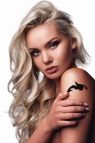 Miniatura 2 de Tatuajes temporales, 6 hojas de calcomanías blancas para adultos, niños, mujeres, hombres, brazos, piernas, pecho, cintura, cuello, 3.7 x 3.7