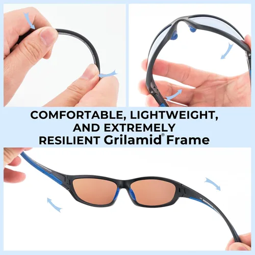 Miniatura 7 de KastKing Hiwassee - Gafas de sol deportivas polarizadas para hombres y mujeres, gafas de sol envolventes para pesca, ciclismo y correr, protección
