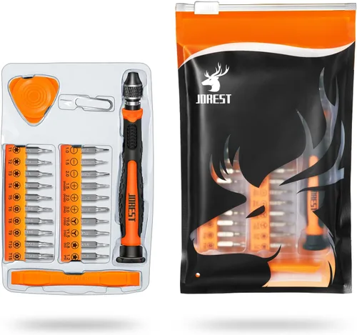Miniatura 6 de Jorest Juego de destornilladores de precisión de 24 piezas con Torx T5 T6 T8 T9, Y00, estrella P5, juego de herramientas de reparación mini