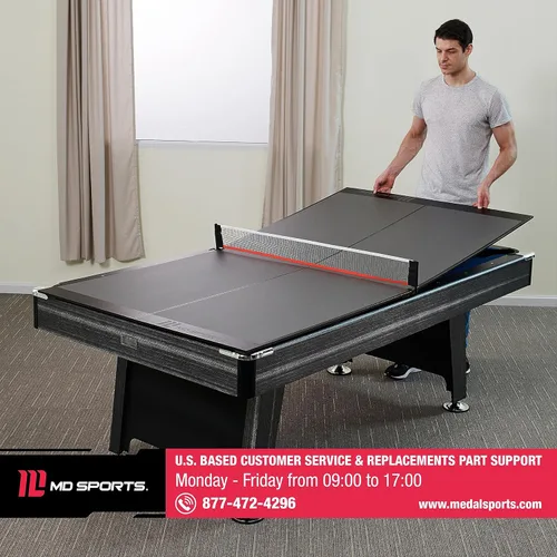 Miniatura 8 de MD Sports Table Tennis Tables Multiple Styles Ping Pong Tables, Foldable for Easy Storage with Nets Included, Perfect for Family Game Rooms