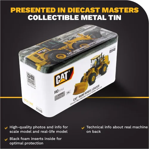Miniatura 6 de Diecast Masters 1:87 Escala Caterpillar 966M Cargadora de ruedas, Camiones para gatos y equipos de construcción HO Scale Series Modelo 85948