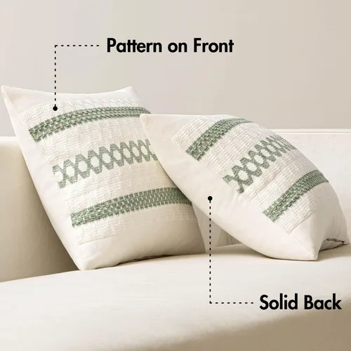 Miniatura 6 de MIULEE Fundas de almohada lumbares decorativas bohemias, cojín de algodón retro, tejido rustico de macramé para el hogar para cama, sofá, silla