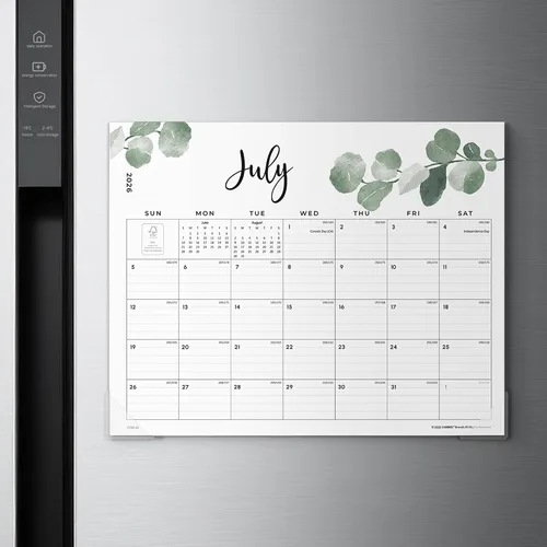 Miniatura 3 de Cabbrix Calendario magnético para refrigerador 2026, calendario mensual de nevera que cubre de julio de 2026 a diciembre de 2027, 15 x 12 pulgadas