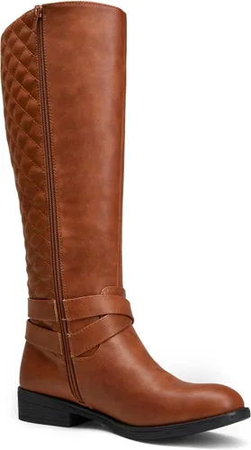 Miniatura 8 de Vepose - Botas de equitación 49 para mujer, botas altas hasta la rodilla, botas de pantorrilla con hebilla
