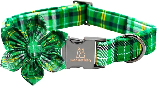 Miniatura 34 de Lionheart glory Collar de lazo para perro para el día de San Valentín, collar de perro para perros grandes, collares de perro con corazones con A