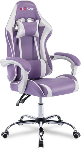 Miniatura 10 de Silla de juegos para adultos, silla ergonómica de respaldo alto para juegos de computadora con reposacabezas y soporte lumbar, color naranja