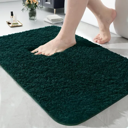 Miniatura 10 de LOCHAS - Tapete de baño de 24x70 pulgadas, suave, grueso y absorbente, hecho de microfibra, para el baño, lavable a máquina, tapete antideslizante