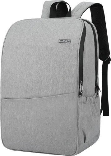 Miniatura 21 de MAXTOP Mochila para computadora portátil de viaje, mochilas de negocios con puerto de carga USB, resistente al agua, mochila para escuela y Negro