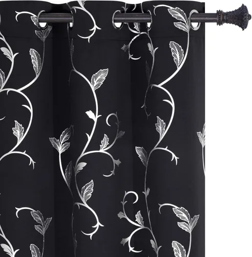 Miniatura 14 de BUHUA Cortinas Opacas de 63 Pulgadas de Largo, 2 Paneles con Aislamiento Térmico, Tratamiento de Ventana para Dormitorio, Cortinas Oscurecedoras