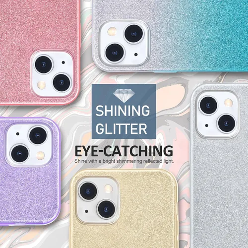 Miniatura 8 de MATEPROX Bling Sparkle - Funda protectora compatible con iPhone 13 de 6.1 pulgadas de 2021 (verde)
