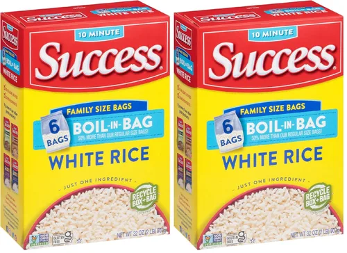 Miniatura 12 de SUCCESS Arroz para hervir en bolsa, Arroz blanco, Comidas de arroz rápidas y fáciles, Caja de 21 onzas