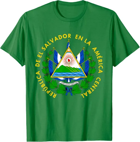 Miniatura 4 de Camiseta con diseño de emblema de la bandera de El Salvador