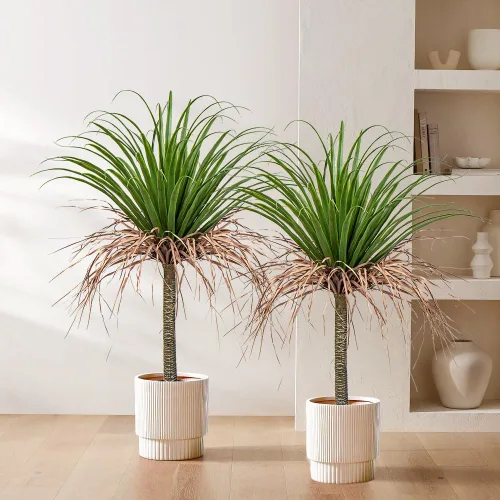 Miniatura 5 de Árbol artificial de 3.6 pies, planta de agave sintético, árbol de yuca en maceta, para decoración del hogar, oficina, interior y exterior, árbol