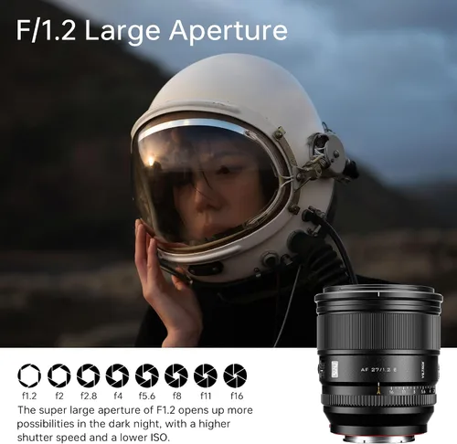 Miniatura 3 de Viltrox 27mm F1.2 Pro E Mount Lente, Lente APS-C de Apertura Amplia de 27mm f/1.2 con Autofoco Compatible con Sony E Mount Mirrorless a7 a6700 a6500