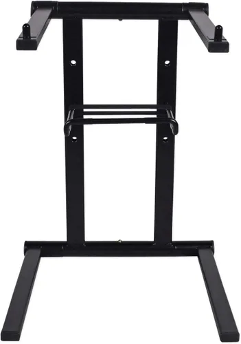 Miniatura 2 de Rockville RLS2400 - Soporte plegable ligero para portátil DJ con estante adicional y bolsa de viaje, construcción de acero, portátil para DJs