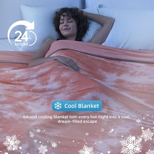 Miniatura 6 de inhand Manta refrescante (50 x 60 pulgadas), mantas refrescantes para personas que duermen con calor, absorbe el calor para mantener a los adultos