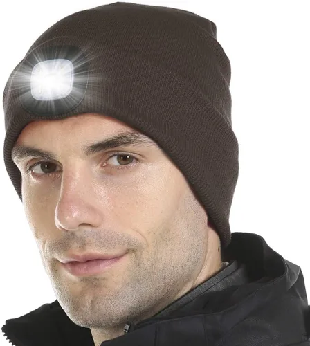 Miniatura 34 de Tutuko Gorro unisex con luz, gorro LED recargable por USB, sombrero LED con linterna, regalos para hombres, mujeres, papá