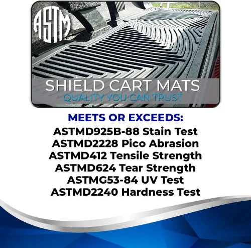 Miniatura 6 de Shield Family/Club Clean Golf Cart Floor Mat, New & Improved, Only Golf Car Mat to Meet 6 ASTM Standard for DS, TXT, RXV, Precedent, Yamaha & Icon