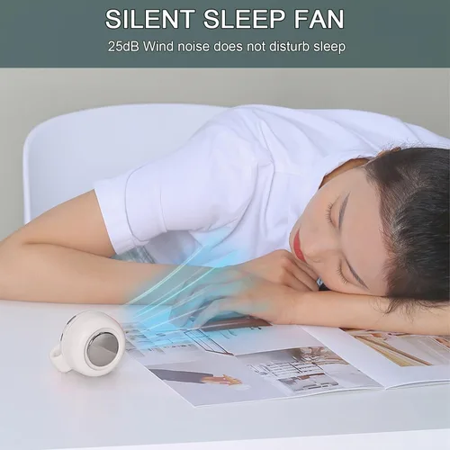 Miniatura 6 de Portable Clip on Fan, Mini Bladeless Fans for Shirts and Waist, 3-Speed Silent and Adjustable Wind Direction Rechargeable Cooling Fans, Versatile
